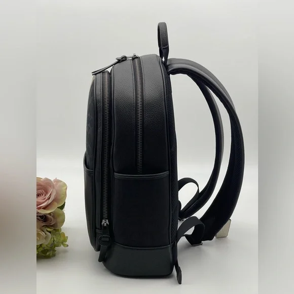 Coach Large  Backpack In Signature Jacquard With Varsity Stripe - Picture 5 of 14